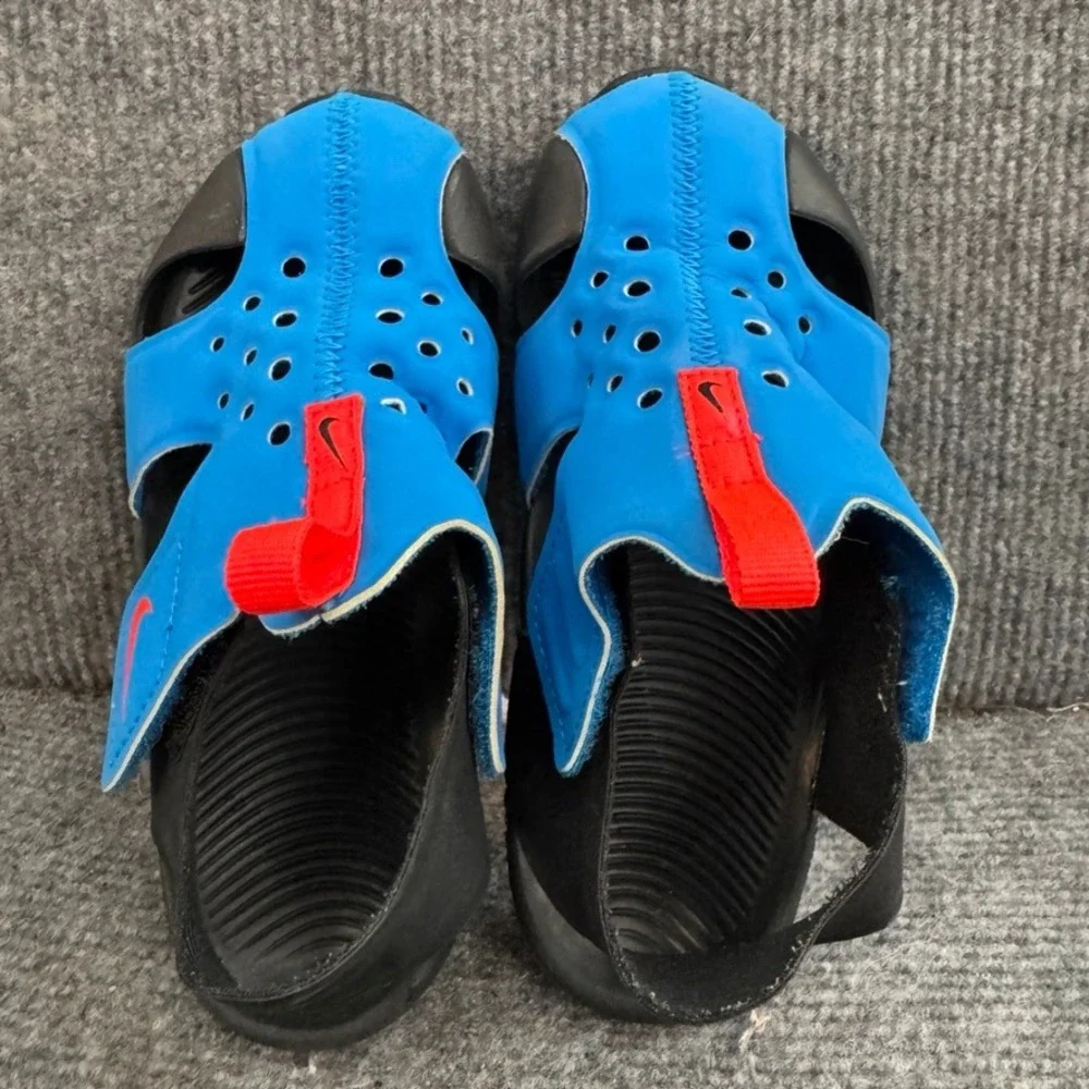 Nike Sunray Protect 2 Kids Sandals Blue Black Red 943826-400 Size 11C